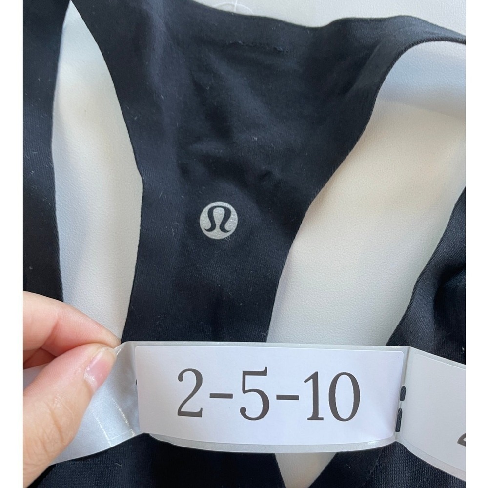 Lululemon Tank Top Women Size 0 Black Pink Colorblock Cool Racerback Surf Bonded - Picture 6 of 8